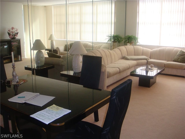 view of carpeted living room