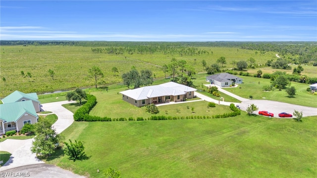 bird's eye view with a rural view