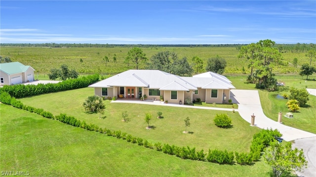 bird's eye view featuring a rural view