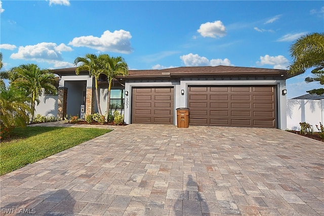 ranch-style house with a garage