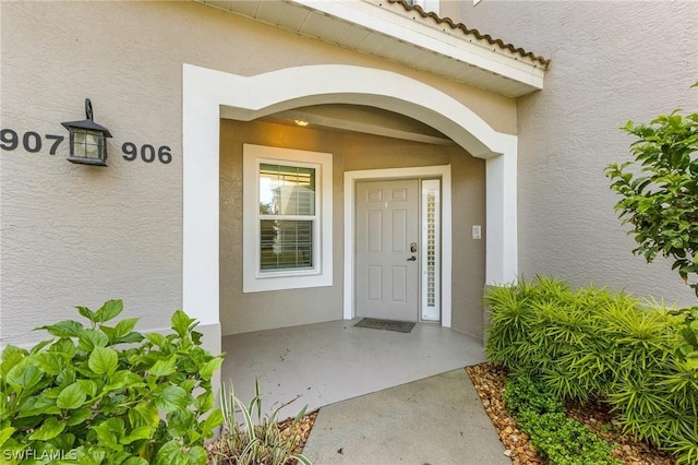 view of doorway to property