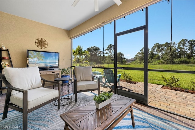 view of sunroom