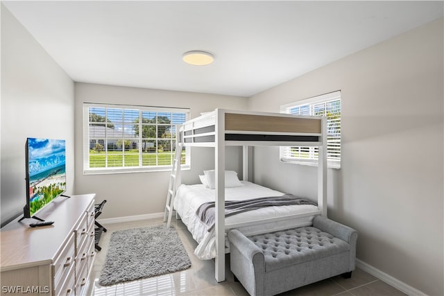 view of tiled bedroom