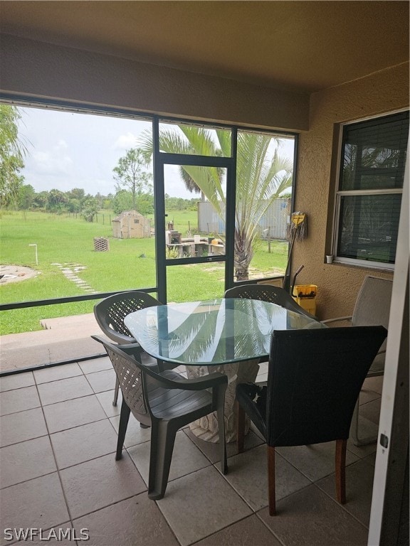 view of sunroom