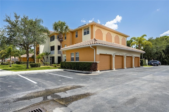 view of property with a garage