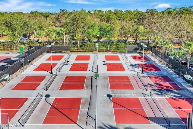 exterior space with basketball hoop