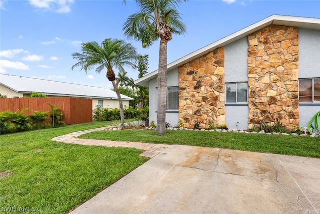 exterior space featuring fence