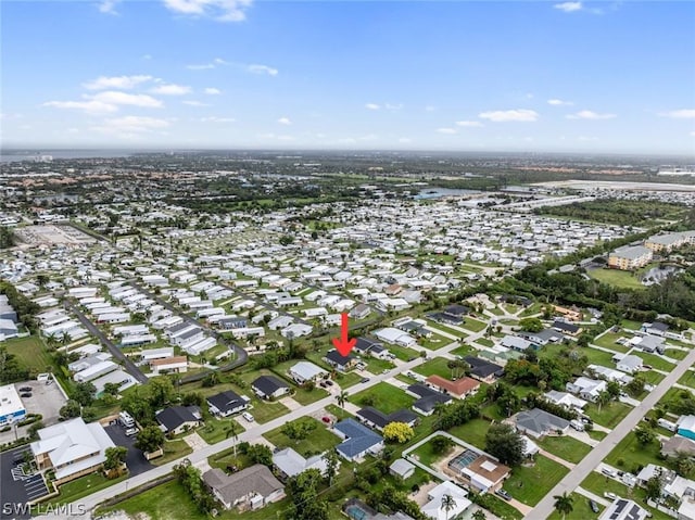 aerial view with a residential view