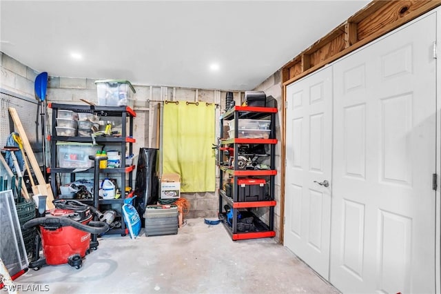 view of storage room