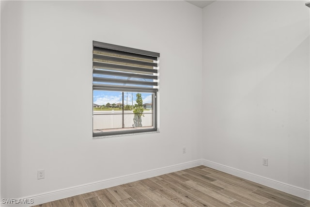 empty room featuring light hardwood / wood-style floors