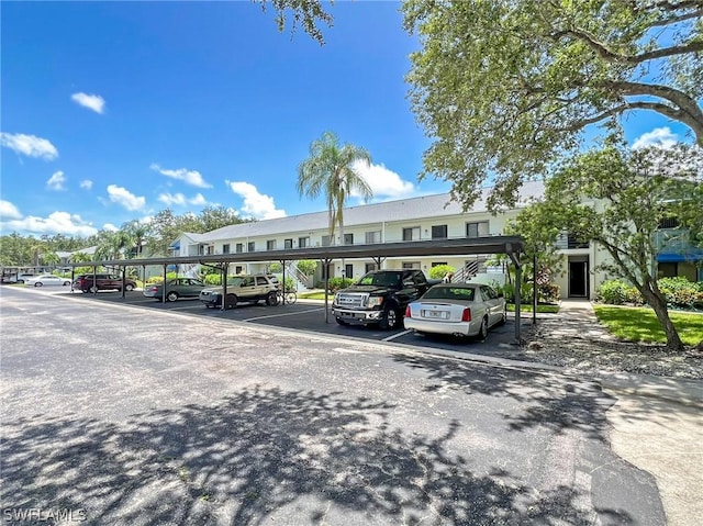 view of parking / parking lot