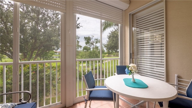 view of sunroom