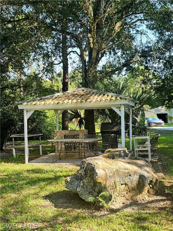 surrounding community with a gazebo