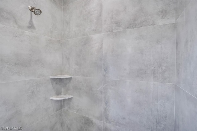 details with tiled shower