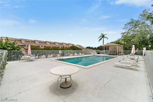 view of pool with a patio area