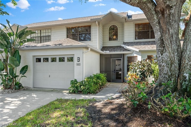 view of front of house featuring a garage