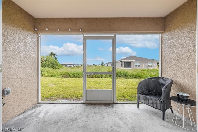 view of sunroom