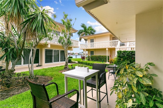 balcony featuring a patio