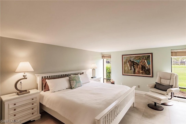 view of tiled bedroom