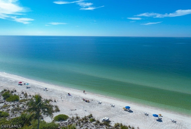 property view of water with a view of the beach