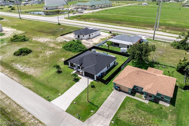 aerial view with a residential view