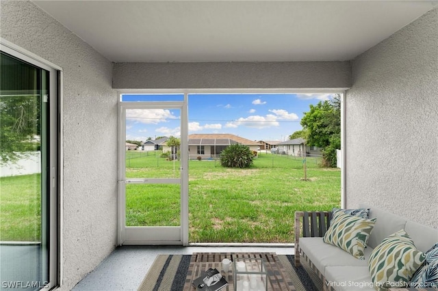 view of sunroom