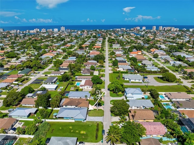 bird's eye view with a view of city and a residential view