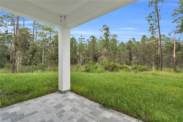 view of yard with a patio