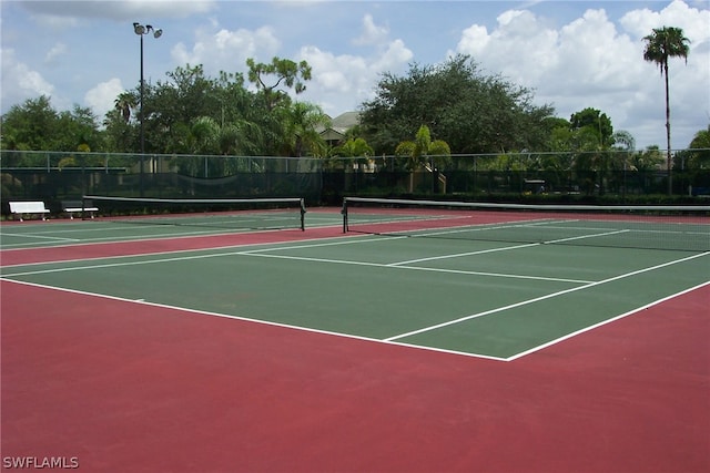 view of tennis court