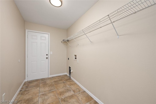 laundry area with gas dryer hookup, washer hookup, and hookup for an electric dryer