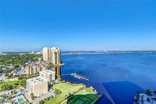 3000 Oasis Grand Blvd Unit 1704, Fort Myers, FL 33916 - drone / aerial view of a large body of water