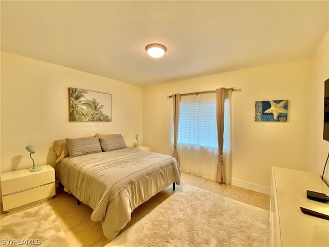 view of tiled bedroom