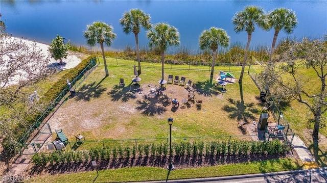 birds eye view of property featuring a rural view