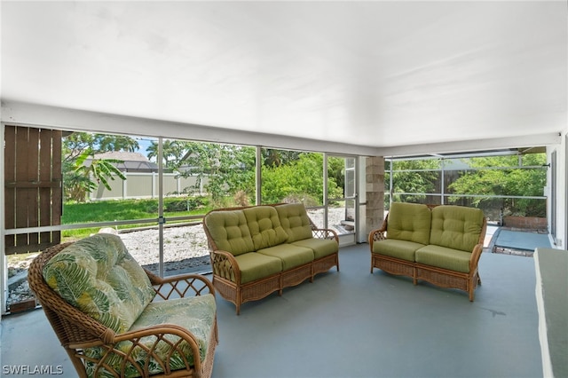 view of sunroom / solarium