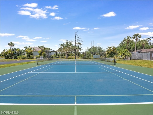 view of tennis court