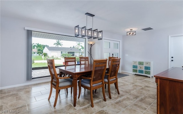 view of dining room