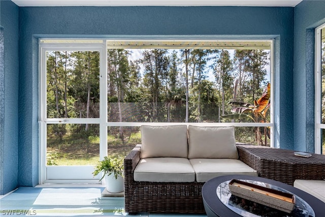 view of sunroom