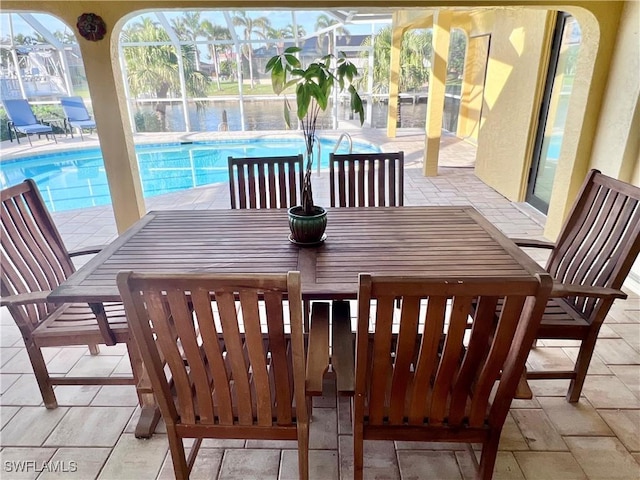 exterior space featuring a lanai