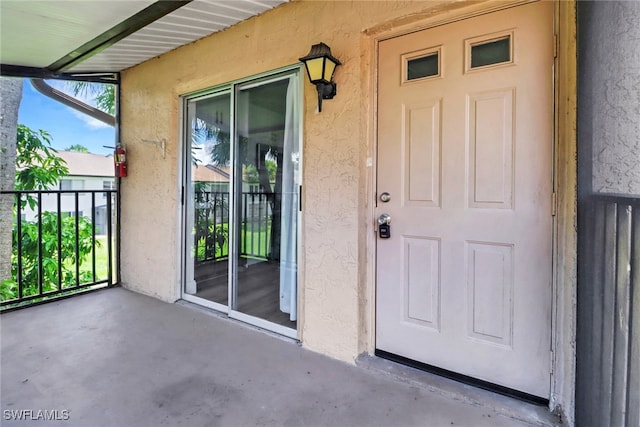 view of doorway to property