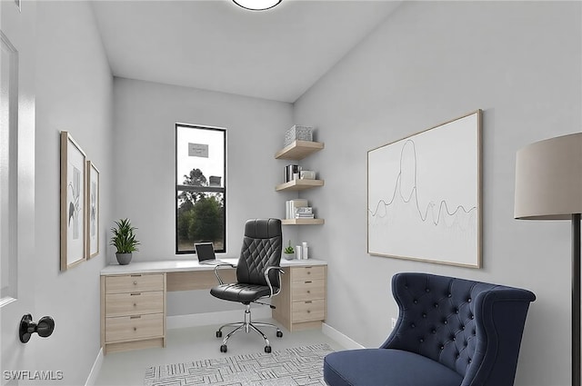 office with baseboards