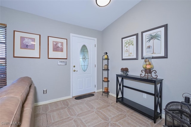 entryway featuring light tile patterned floors