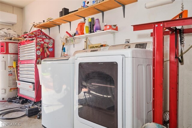 laundry room with independent washer and dryer