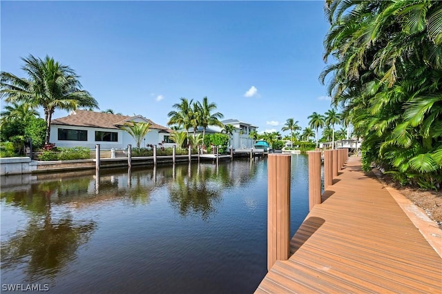 1303 Wahoo Ct, Naples, FL 34102 - dock area with a water view