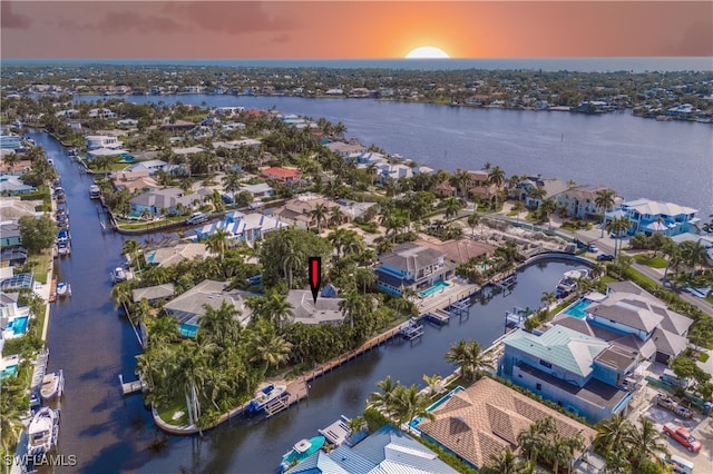 1303 Wahoo Ct, Naples, FL 34102 - aerial view of residential area featuring a nearby body of water