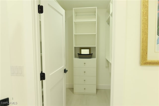 view of walk in closet