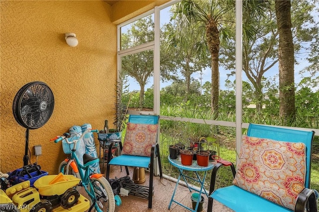 view of sunroom