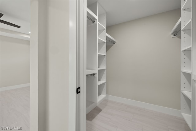 view of walk in closet