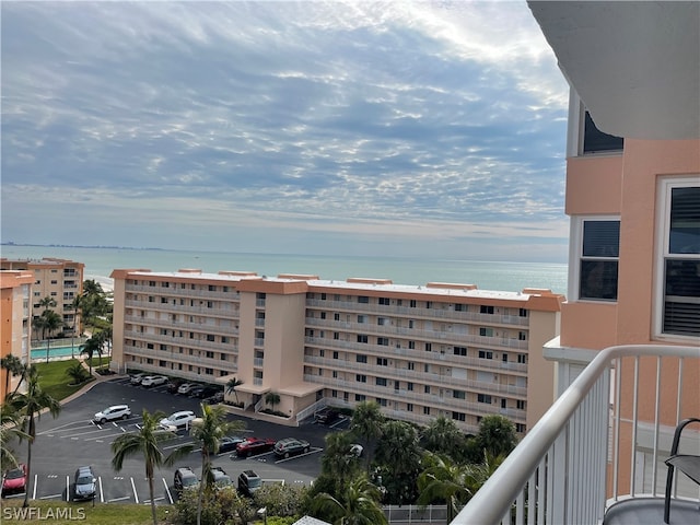 view of property with a water view