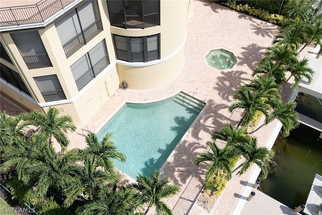 view of pool with a patio