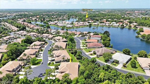 7685 Meadow Lakes Dr Unit 1301, Naples, FL 34104 - aerial view of residential area with a large body of water